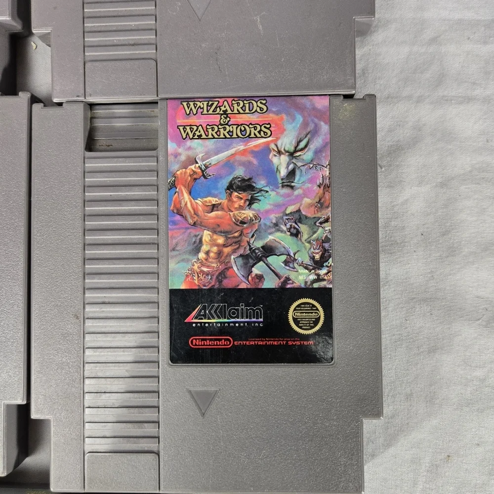 Lot of 5 Nintendo NES Top Gun, Sky Shark, wizardsand Warriors, Bayou Billy, fest